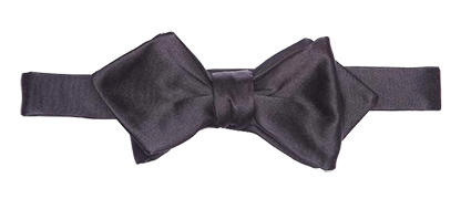 Mason & Sons black diamond-point bow tie